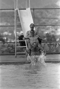 England players Ray Wilkins Terry Butcher, Kenny Samson & Ray Wilkins take some time off England players Ray Wilkins Terry Butcher, Kenny Samson & Ray Wilkins take some time off
