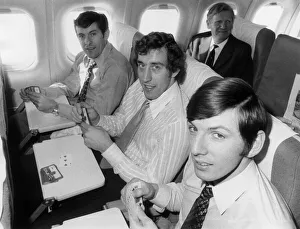England players on their way to Malta. l-r Alan Mullery, Martin Chivers England players on their way to Malta. l-r Alan Mullery, Martin Chivers
