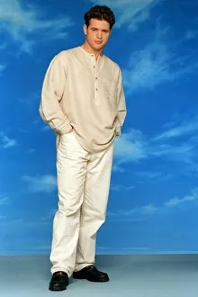 England rugby player Kieran Bracken modeling cloths in studio, February 1996 England rugby player Kieran Bracken modeling cloths in studio, February 1996