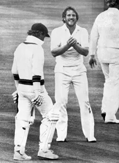 England v Australia Cricket Ashes Ian Botham takes the wicket of Hughes with a England v Australia Cricket Ashes Ian Botham takes the wicket of Hughes with a