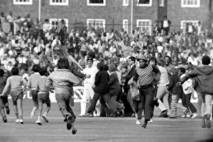 England vs. West Indies. West Indian fans on the pitch England vs. West Indies. West Indian fans on the pitch