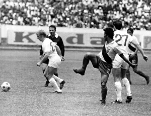 Englands Frances Lee in action against Ecuador in the 1970 World Cup Finals which were Englands Frances Lee in action against Ecuador in the 1970 World Cup Finals which were