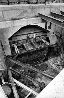 The entrance to the escalator shaft at Monument Station, Newcastle. 7th January 1978 The entrance to the escalator shaft at Monument Station, Newcastle. 7th January 1978