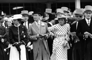 Epsom Derby 4th June 1986. Princess Anne, Princess Diana, Prince Charles Epsom Derby 4th June 1986. Princess Anne, Princess Diana, Prince Charles