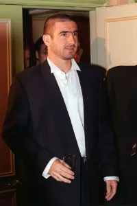 Eric Cantona is awarded the Footballer Of The Year Award Eric Cantona is awarded the Footballer Of The Year Award