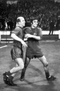European Cup Final at Wembley Stadium. Manchester United 4 v Benfica 1 after extra European Cup Final at Wembley Stadium. Manchester United 4 v Benfica 1 after extra