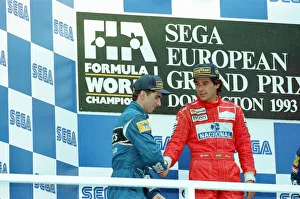 European Grand Prix at Donington 11th April 1993. l-r Damon Hill European Grand Prix at Donington 11th April 1993. l-r Damon Hill