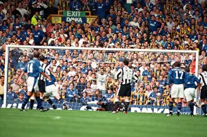 Images Dated 10th August 1996: Everton v Newcastle Premiership Football 17th August 1996 David Unsworth beats
