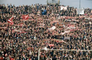 FA Cup Semi Final match at Villa Park Stoke City 1 v Arsenal 1 Stoke fans FA Cup Semi Final match at Villa Park Stoke City 1 v Arsenal 1 Stoke fans