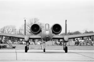 A Fairchilds A10 tank buster seen here at the Tees Valley Airshow A Fairchilds A10 tank buster seen here at the Tees Valley Airshow