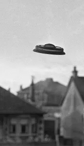 Faked UFO image created by the Hamilton Advertiser to illustrate extraterrestrial Faked UFO image created by the Hamilton Advertiser to illustrate extraterrestrial