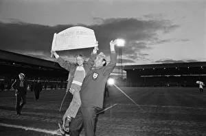 A fan jumps into the arms of Sunderland manager Bob Stokoe during the homecoming A fan jumps into the arms of Sunderland manager Bob Stokoe during the homecoming