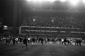 Fans run onto the pitch. Divison One match Aston Villa 6 -2 Everton held at Villa Park Fans run onto the pitch. Divison One match Aston Villa 6 -2 Everton held at Villa Park