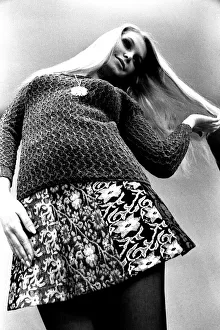 A fashion shoot from 13 April 1970 - A model wears a jumper and skirt A fashion shoot from 13 April 1970 - A model wears a jumper and skirt