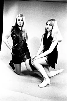 A fashion shoot from 13 April 1970 - Models wear dresses with knee lenght boots A fashion shoot from 13 April 1970 - Models wear dresses with knee lenght boots