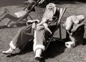 Father Christmas August 1970 Chralie Cox Merchandise manager for Sello Tape Limited Father Christmas August 1970 Chralie Cox Merchandise manager for Sello Tape Limited