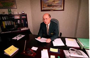 FERGUS MCCANN CELTIC FC CHAIRMAN FOOTBALL CLUB SITTING AT DESK FERGUS MCCANN CELTIC FC CHAIRMAN FOOTBALL CLUB SITTING AT DESK