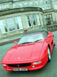 Ferrari cars lineup at the Gleneagles Hotel. Pictured is the 355 FI Spider Ferrari cars lineup at the Gleneagles Hotel. Pictured is the 355 FI Spider