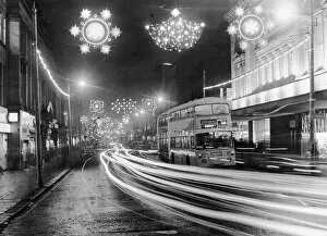 Images Dated 1st December 1971: A festival of light. The Christmas illuminations brighten up the dark Newcastle skies