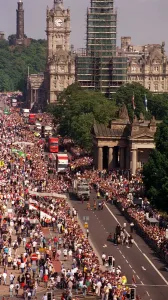 The Festival Parade marches down Princes Street August 1998 The Festival Parade marches down Princes Street August 1998