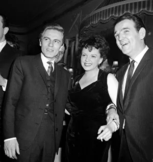 Film actress Judy Garland with pop singer Adam Faith (left Film actress Judy Garland with pop singer Adam Faith (left