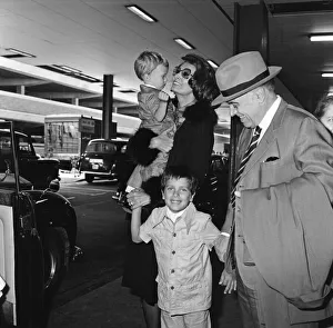 Film producer Carlo Ponti arrives in London with his two sons Edward Film producer Carlo Ponti arrives in London with his two sons Edward