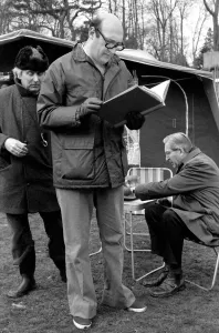 Filming Carry on Behind. Bernard Bresslaw. April 1975 75-1732-003 Filming Carry on Behind. Bernard Bresslaw. April 1975 75-1732-003