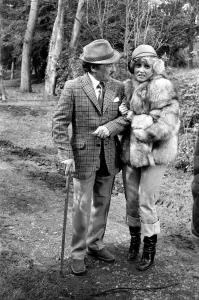 Filming Carry on Behind. Kenneth Connor. April 1975 75-1732-001 Filming Carry on Behind. Kenneth Connor. April 1975 75-1732-001