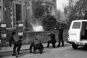 The filming of The Young Ones on location at Codrington Road, Bristol. August 1982 The filming of The Young Ones on location at Codrington Road, Bristol. August 1982