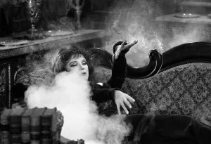 Films Carry On Screaming Film 1966 Filming at Pinewood Studios Fenella Fielding as Films Carry On Screaming Film 1966 Filming at Pinewood Studios Fenella Fielding as