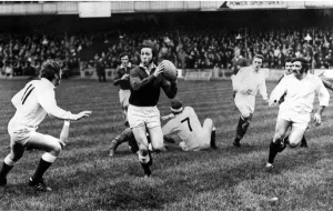 A fine study of full back JPR Williams as he breaks away for Probables in the Welsh A fine study of full back JPR Williams as he breaks away for Probables in the Welsh
