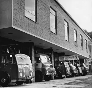 Fire engines at Cambridgeshire Fire Headquarters. October 1964 Fire engines at Cambridgeshire Fire Headquarters. October 1964