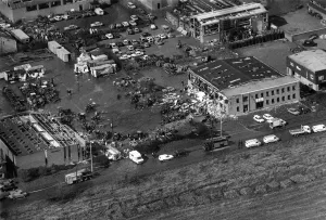 A fireman was killed and more than 80 people were injured yesterday when a van packed A fireman was killed and more than 80 people were injured yesterday when a van packed