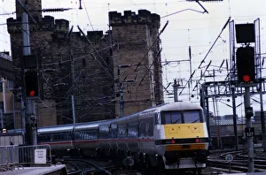 The first electric Intercity 225 passenger train arrives at Newcastle Central Station The first electric Intercity 225 passenger train arrives at Newcastle Central Station