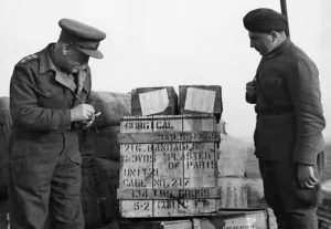 The first supply of British medical supplies for the civilian population of Belgrade The first supply of British medical supplies for the civilian population of Belgrade