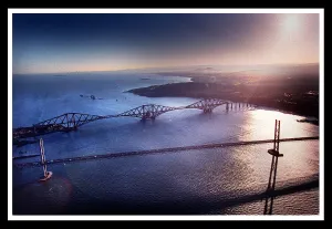 The Firth of Forth crossed by the Rail and Road bridges The Firth of Forth crossed by the Rail and Road bridges