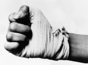 The fist of Muhammad Ali pictured for an article during the run up to The Rumble in The fist of Muhammad Ali pictured for an article during the run up to The Rumble in