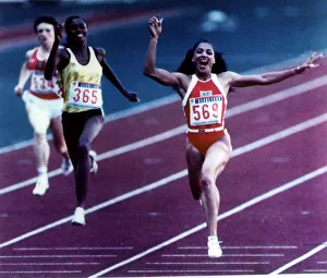 Florence Griffith Joyner American runner wins race Florence Griffith Joyner American runner wins race