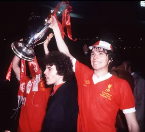 Football Euro Cup Finals May 1978 Liverpool V FC Bruges Alan Hansen with a team Football Euro Cup Finals May 1978 Liverpool V FC Bruges Alan Hansen with a team