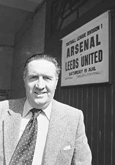 Football manager Jock Stein outside Highbury Stadium, for talks with Leeds United about Football manager Jock Stein outside Highbury Stadium, for talks with Leeds United about
