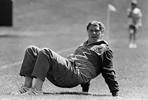 Football World Cup 1986 England manager Bobby Robson at a training session Football World Cup 1986 England manager Bobby Robson at a training session