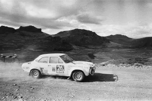 Footballer Jimmy Greaves World Cup Rally car seen here during the Argentinian stages Footballer Jimmy Greaves World Cup Rally car seen here during the Argentinian stages