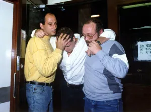 Footballer Paul Gascoigne - Gazza A worse for wear Paul Gascoigne is helped Footballer Paul Gascoigne - Gazza A worse for wear Paul Gascoigne is helped