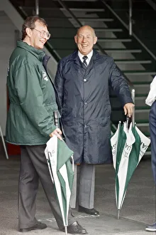 Former Formula One racing driver Sterling Moss (right). Moss was driving a C-Type Former Formula One racing driver Sterling Moss (right). Moss was driving a C-Type