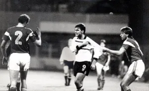 France versus Scotland October 1989 Ally McCoist striker 1989 world cup France versus Scotland October 1989 Ally McCoist striker 1989 world cup
