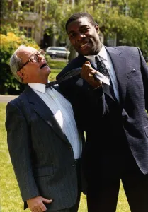 Frank Bruno Boxer with Sports TV Commentator Harry Carpenter Frank Bruno Boxer with Sports TV Commentator Harry Carpenter