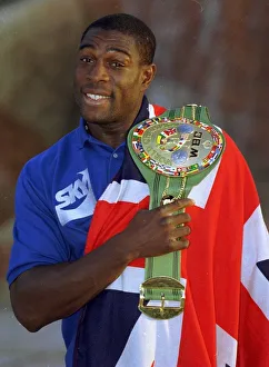 Frank Bruno flies the flag in Las Vegas ready for his world championship defending fight Frank Bruno flies the flag in Las Vegas ready for his world championship defending fight
