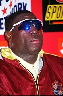Images Dated 3rd September 1995: Frank Bruno at the post fight press conference the day after defeating Oliver McCall in