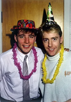 Frank McAvennie with Ally McCoist December 1987 Frank McAvennie with Ally McCoist December 1987