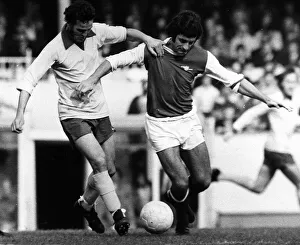 Frank McLintock Arsenal football player 1972 with Terry Paine of Southampton Frank McLintock Arsenal football player 1972 with Terry Paine of Southampton